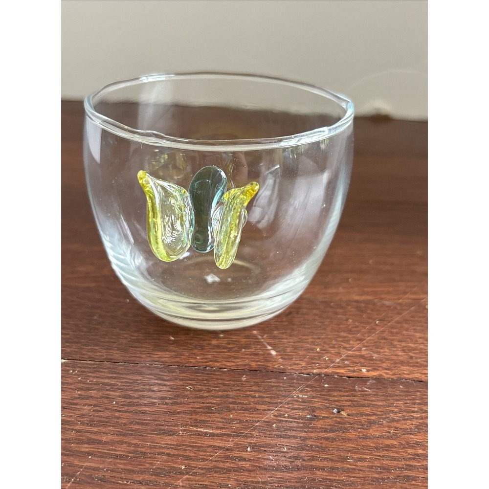 Princess House Butterfly Glass Votive Holder‎